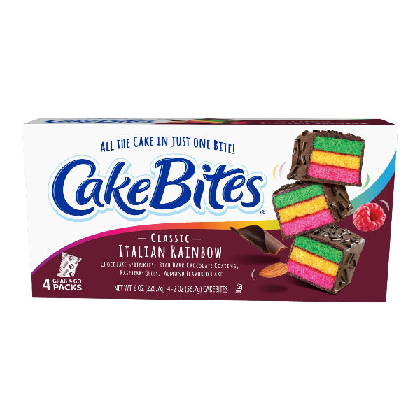 Cake Bites Italian Rainbow – Bunte Kuchenbissen im Regenbogen-Look