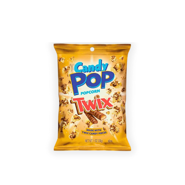 Candy Pop Popcorn Twix – Knuspriges Popcorn mit Schokolade, Karamell und Butterkeks