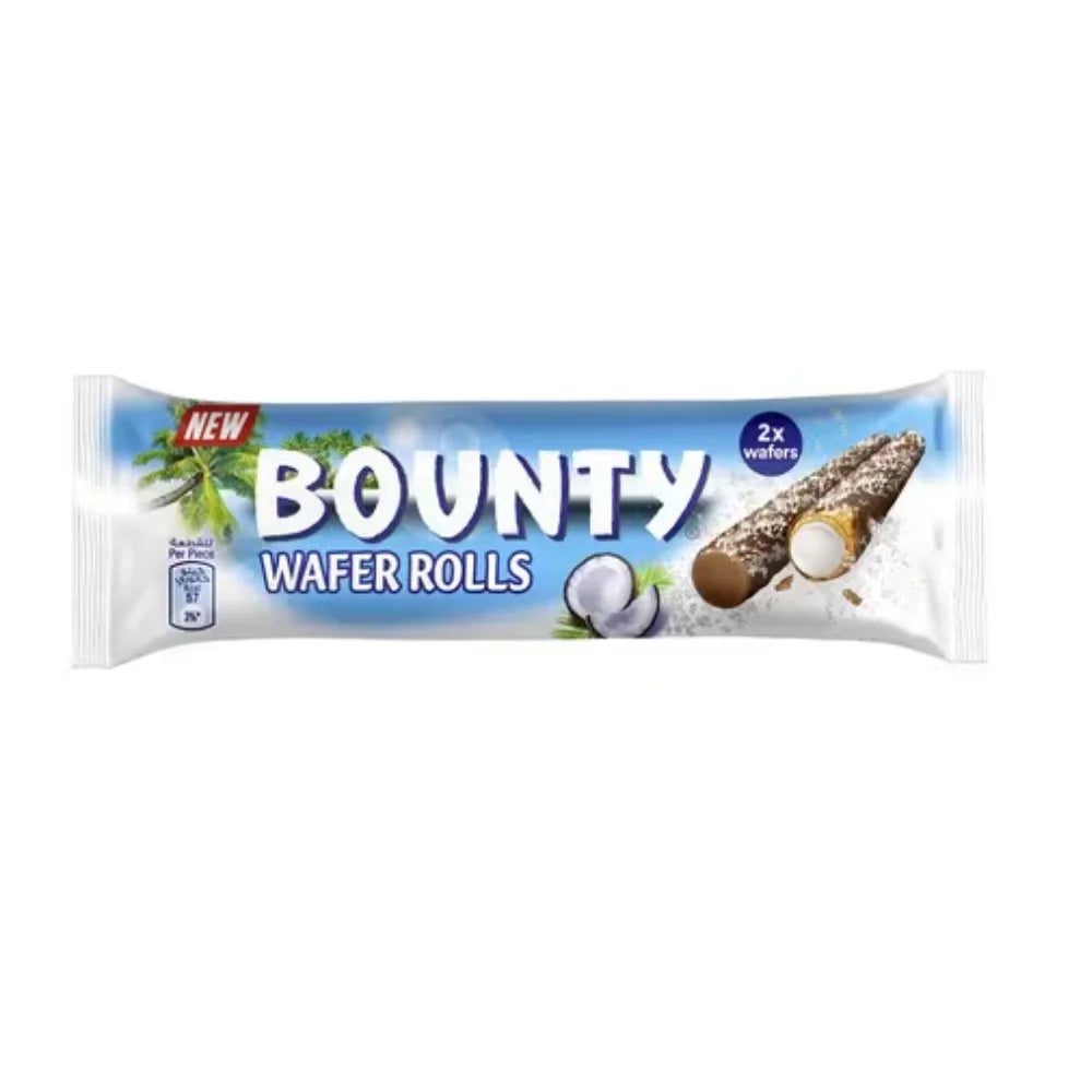Bounty Wafer Rolls – Schokoladen-Waffel-Riegel mit Kokosfüllung