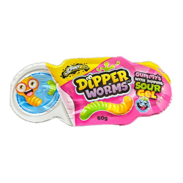 Dipper Worms Pink – Fruchtige Würmer mit spritzig-saurem Dip