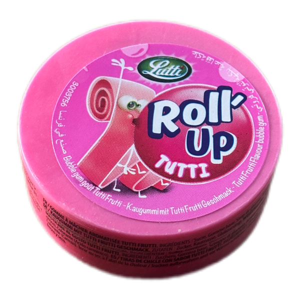 Roll Up Tutti – Fruchtige Roll-On-Süßigkeit mit tropischen Aromen, ideal für Naschfreunde und als praktischer Snack für unterwegs.