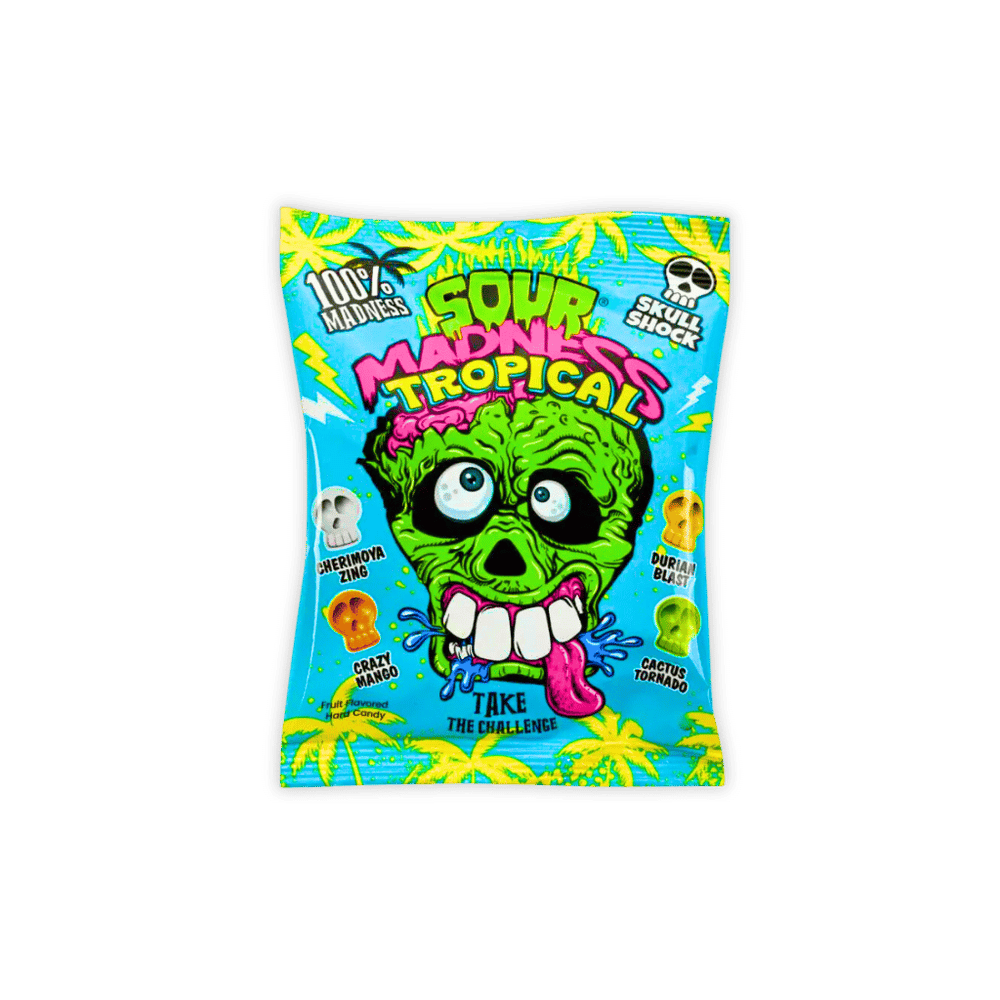 Entdecke Sour Madness Tropical bei naschzauber.de – die perfekte Kombination aus tropischen Früchten und einem intensiven, sauren Kick. Jetzt probieren und verzaubern lassen! 🌴🍬