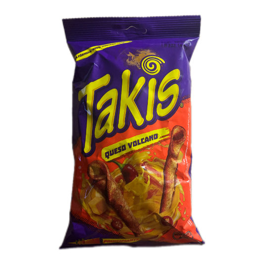 Takis Volcano – Scharfe Tortilla-Chips mit Chili und Käse.